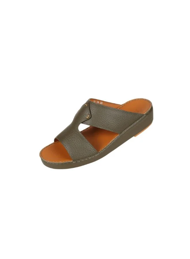 barjeel uno 008-3809 Barjeel Uno Mens Arabic Sandals BS Olive